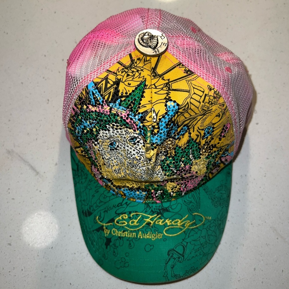 Vintage Ed Hardy Crystal Hat